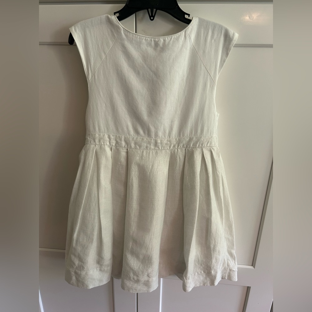 Jacadi little girl white dress in size 5
